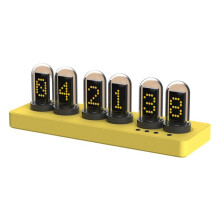 IPS-Klok met Wifi-Bediening, Kleurrijke RGB-Verlichting, Slim Alarm, Muzieksynchronisatie, Ideaal Cadeau voor Slaapkamer, Gamekamer of Bureau