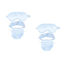 2Ensembles Masque Yeux En Soie Avec Bandeau Pochette