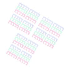 36Pièces Diviseurs D'orteils En Silicone Assortis Pour Ongles