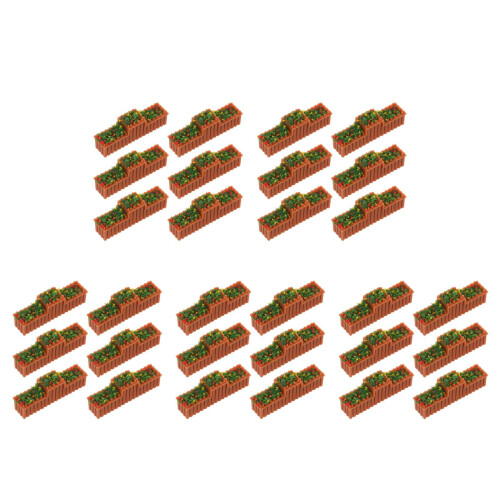 30Pièces Miniatures Potted Plastique Blanches Décor Maison De Poupées