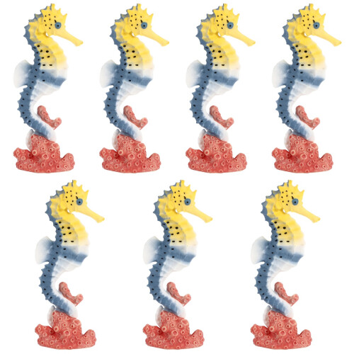 7Pièces Jouet Simulation Hippocampe Plastique Decoration 2