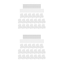 100Sets Plastic Glass Retainer Clips Kit for Cabinet Mirror Fixings