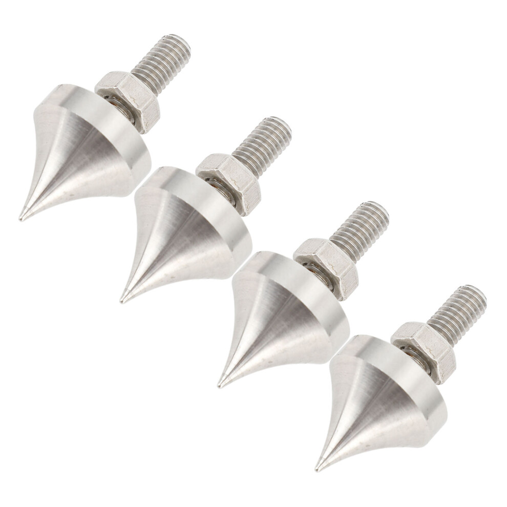 Stainless Steel Hifi Speaker Spike Feet – 40X20mm, Pack Of 4 Silver 8411386445583