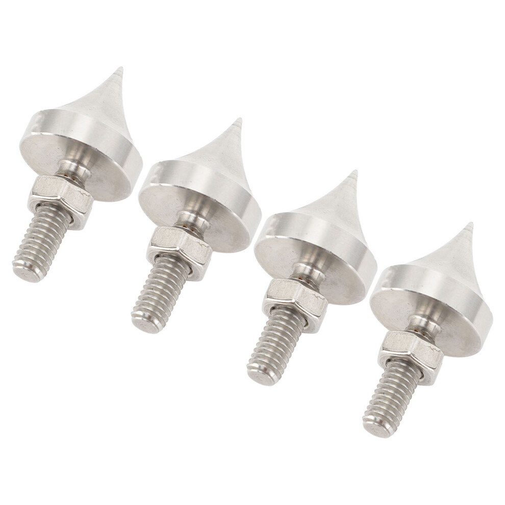 Stainless Steel Hifi Speaker Spike Feet 4Pcs 40X20mm Silver 9431386445603