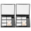 4Sets Black Multi-Grid Empty Eyeshadow Holder Cosmetic Storage Case 1