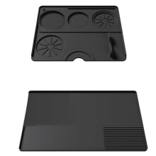 Silicone Coffee Mat with A Removable Tamper Mat for Luxe Cafe Accessories,23.5"X15.7"Anti-Slip Heat-Resistant