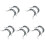 10Pcs Pan and Pot Side Handle Replacement Gray Silicone Stainless Grip 4