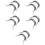 10Pcs Pan and Pot Side Handle Replacement Gray Silicone Stainless Grip 8
