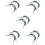 10Pcs Pan and Pot Side Handle Replacement Gray Silicone Stainless Grip 9