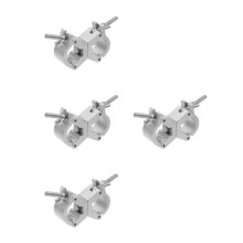 4Pièces Pinces Double Anneau Aluminium Pour Scénique Argent