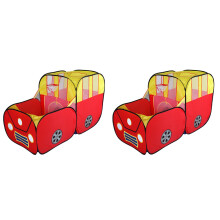 2Pièces De Jeu Enfants Rouge Portable Pliable Maison De Jeu