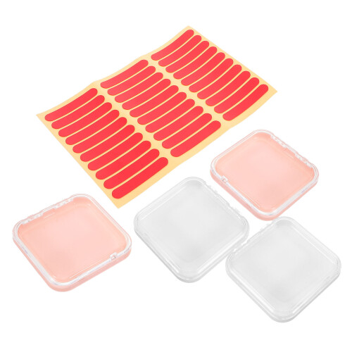 2Sets Multiuse Clear Plastic Nail Organizer Box Portable Storage Case 2