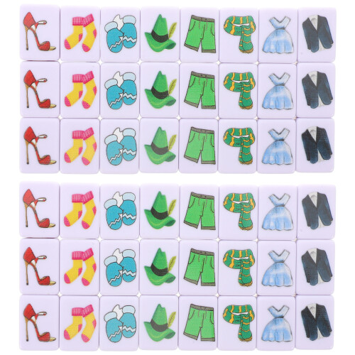 1Ensemble Ensemble Mahjong Thème 2 Joueurs Plastique