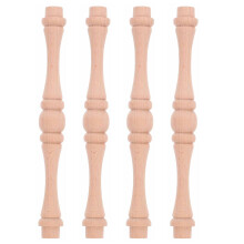 4Pièces Balustres En Bois Brut Couleur Beige Pour Escaliers Meubles