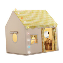 (Yellow, 120x105x128cm) Princess Castle Play Tent For Kids Girls Boys Offers Creative Space