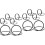 12Pcs Black Metal Memo Clips Decorative Table Number Holders 5