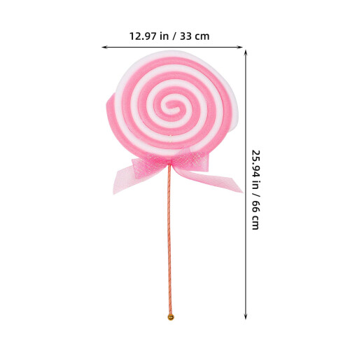 8Pcs Round Red Lollipop Models Candy Decoration for Parties 1