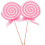 8Pcs Round Red Lollipop Models Candy Decoration for Parties 10