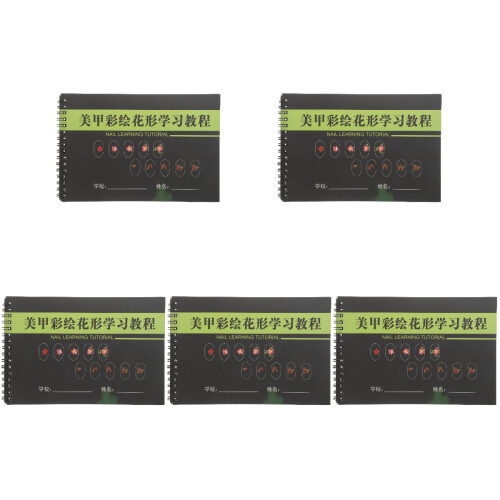 5Pièces Carnet Pratique Ongles Multi Modèles Papier Pour