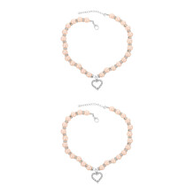 2Pièces Collier Pet Multi Couleurs Perles Artificielles