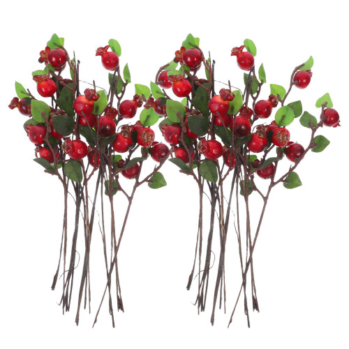 4Pcs Realistic Pomegranate Branches Faux Fruit Stems for Home Decor 1