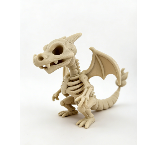 6 PCS 3D printed fire-breathing dragon skeleton fossil model toy set 2