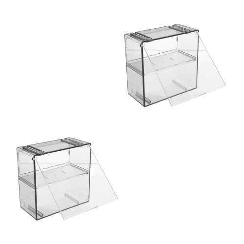 2Pièces Vitrine Claire Pour Modèles De Voitures À 2