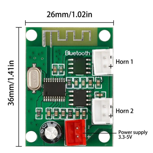2 Channel  Audio Amplifier Board Stereo  Audio Speaker Module 4Ohm DC3.3V-5V 2