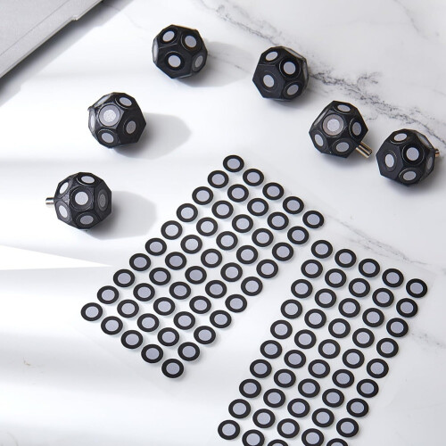 10 Pcs Multi-Angle  Set 4 Sheet 200 Point 6.0 mm 3D Scanner Markers Dot Stickers Scanner Turntable for 3D Scanning 1