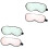 4Pcs Soft Silk Eyeshade Eye Mask Sleep Blackout Solid Color for Travel 3
