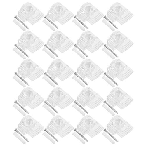100Sets Plastic Glass Retainer Clips Kit for Cabinet Mirror Fixings 2