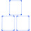 3Pièces Cadres À Broder Ciel-Bleu Clip Durable 2