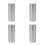 4Pcs Compact Silver Tea Canister Airtight Nut Spice Storage Container 5