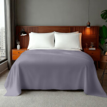 (Pack of 2-Double, Grey) 100% Egyptian Cotton Flat Sheet - Soft Hotel Quality Cotton Sheet UK