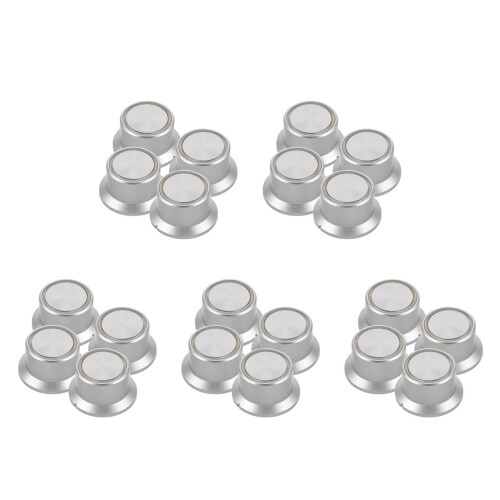 20Pièces Knobs Volume Rotatifs Argentés Translucides Pour Audio Maison 2