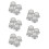 20Pièces Knobs Volume Rotatifs Argentés Translucides Pour Audio Maison 4