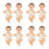 8Pièces Figurines Bébé Résine Décor De Noël 4
