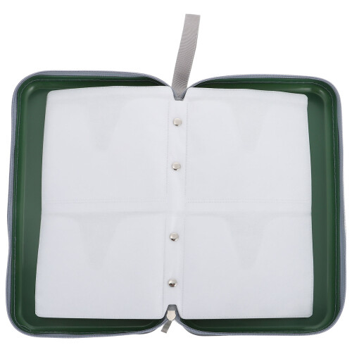 2Pièces Organiseur Cd Vert 80 Disques Polyester Pour 2