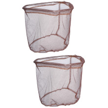 2Pcs Light Brown Foldable Fishing Net Durable Nylon Fish Landing Net