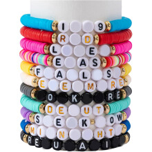 Friendship Bracelets 11-Piece Set, TS Inspired Layered Beaded Bracelets for Music Festivals & Gifts