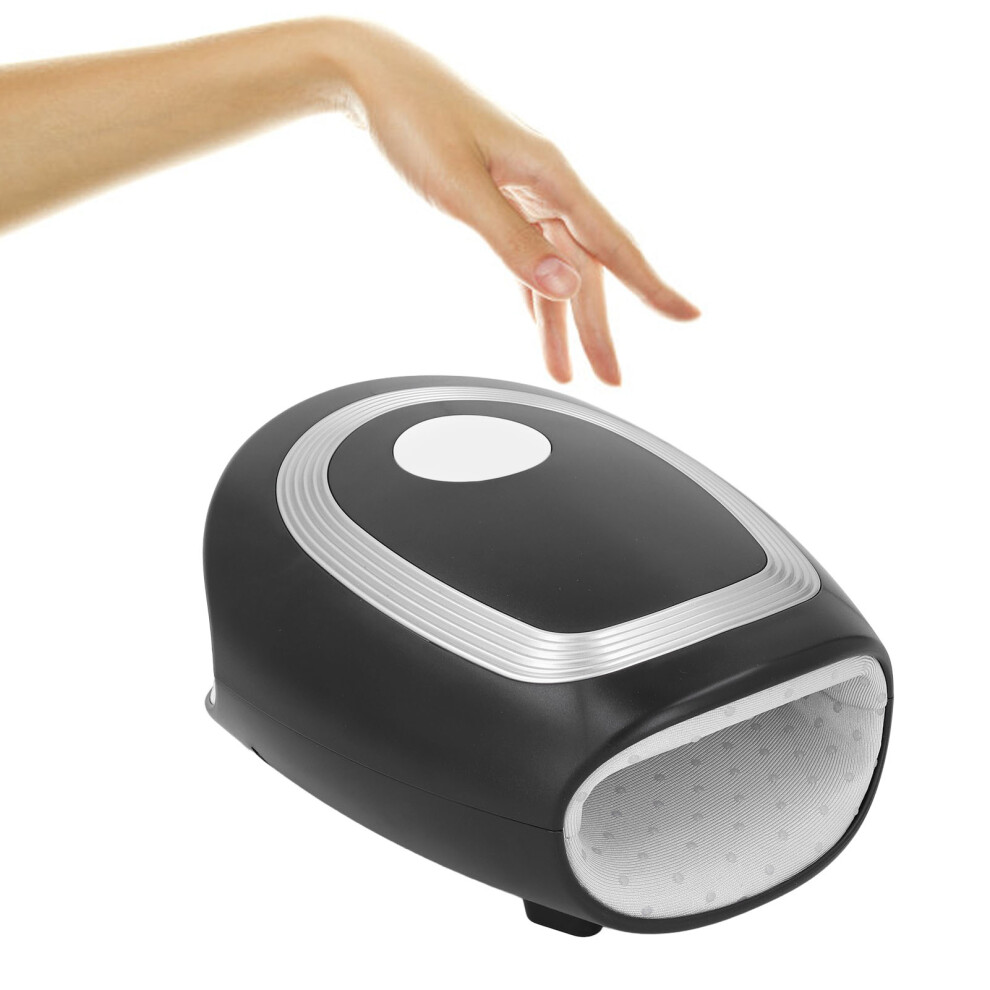 Black Cordless Hand Massager With Heat, Compression, 8W, 1800Mah,