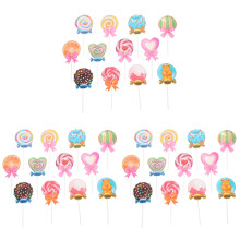 6Paquets Accessoires Gâteaux Glaçage Sucette Papier Couleurs Festives