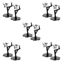 10Sets Black Plastic Model Display Stands Adjustable Figures Holder