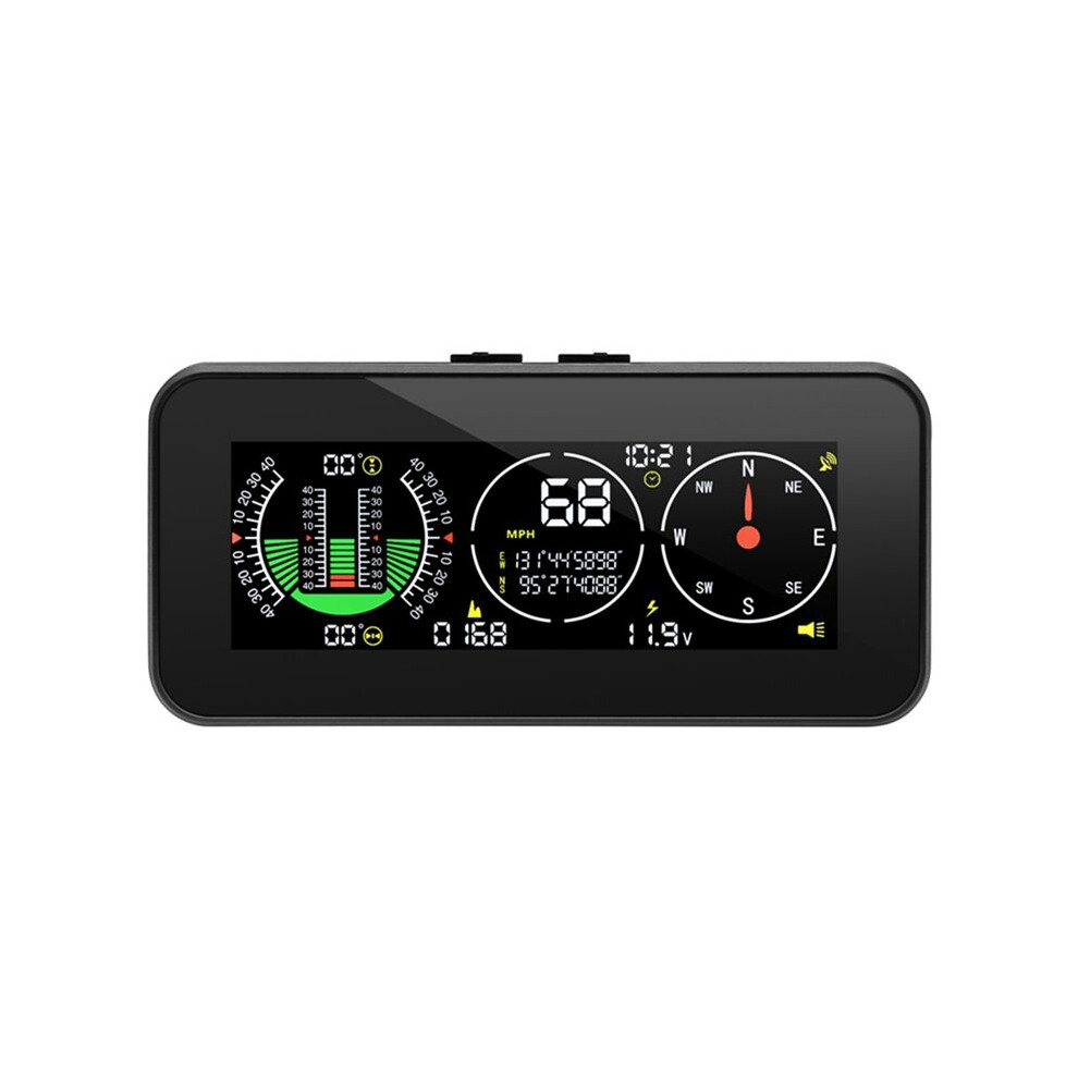 Car Hud Display Inclinometer Compass Speedometer Gps Overspeed Alarm Digital Speed Slope Meter Car Parts 6031369159270