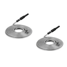 2Pcs Silver Water Hose Garden Use Stainless Steel Outer Layer Durable