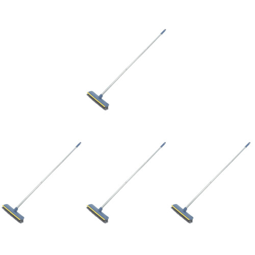 4Pièces Balais Poils Durs Manche Long Bleu Ménage