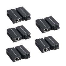 5 Paar -Gigabit-Glasfaser-Medienkonverter, 100/1000 Mbit/S, Optischer Transceiver, Ethernet-, SC auf RJ45, 20  Co
