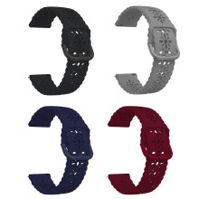 Hollow-Out Bands Compatible for Bands for Women, Breathable Replacement Bands Compatible, Floral Wristband Sport Strap A