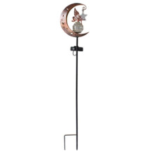 Solar Outdoor Decor, Moon Spirit Glass & Angel Decor, Waterproof Warm LED Light Decor Pathway Patio