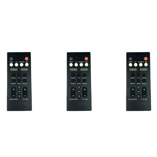 3X Remote Control ABS Speaker Replacement Remote Controller for  YAS-209 YAS-109 Speaker